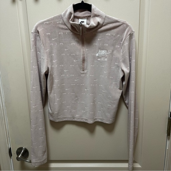 Nike velour 3/4 zip top - Picture 1 of 3